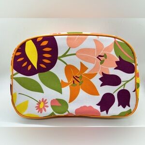 Clinique Floral Cosmetic Bag & mini keychain bag!